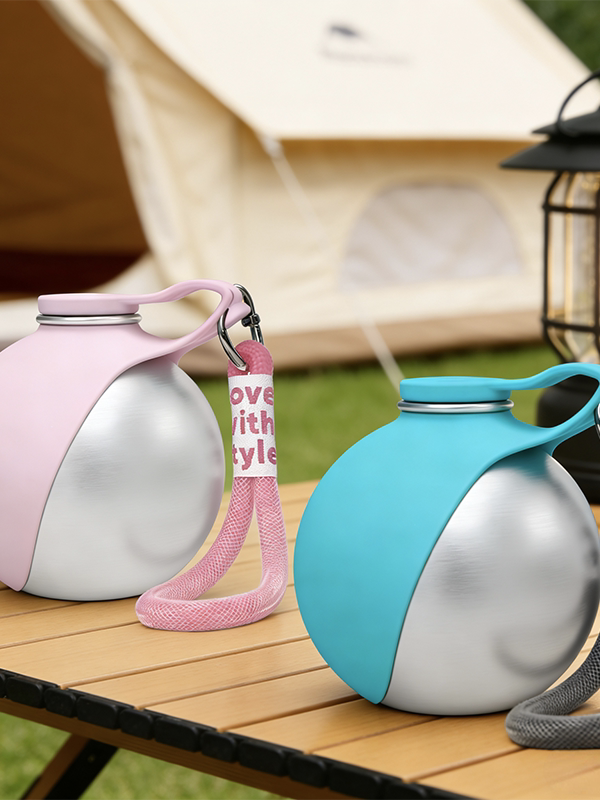 Portable Pet Water Bottle with Foldable Bowl