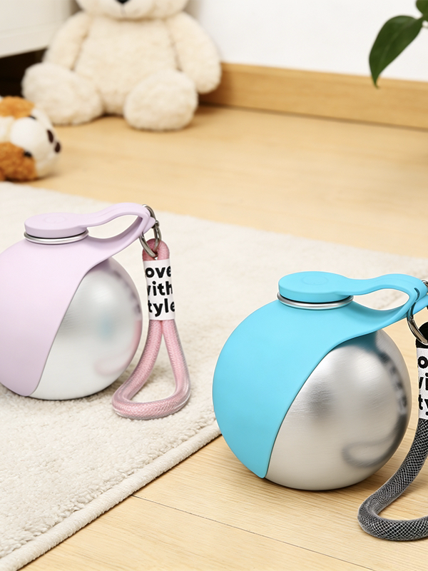 Portable Pet Water Bottle with Foldable Bowl